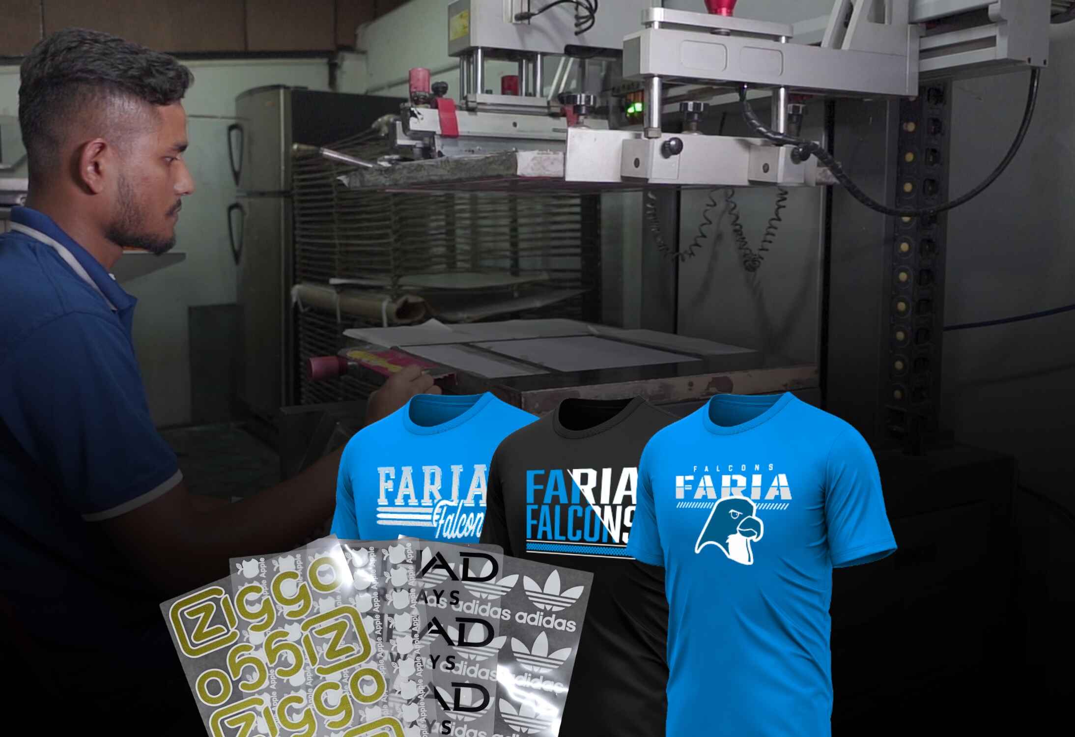 Auto Heat Transfer Screen Printing for Transfer Stickers